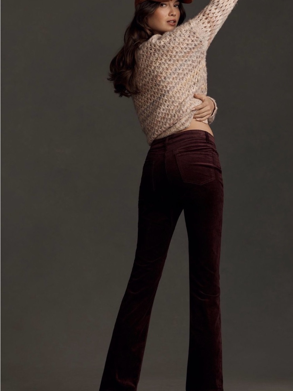 Anthropologie Pilcro Boot-Cut Corduroy Pants in Deep Chocolate